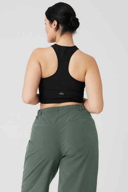 Seamless Open Air Racerback Tank - Black