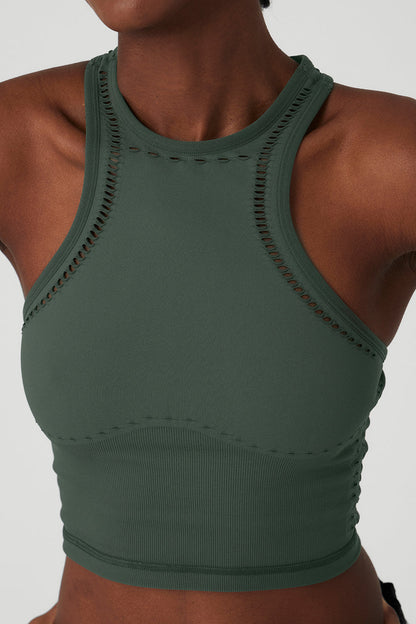 Seamless Open Air Racerback Tank - Dark Cactus