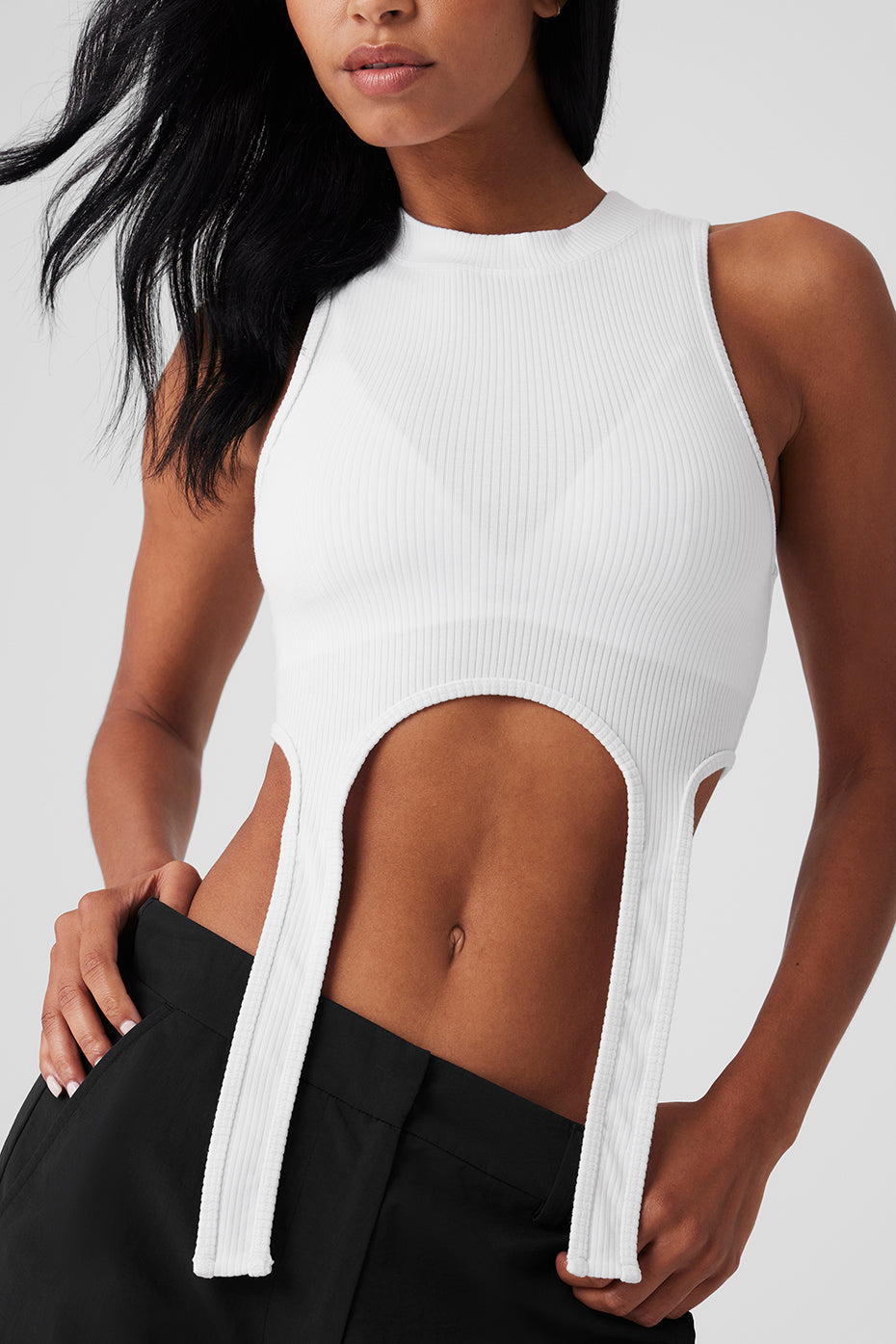Wellness Rib Flaunt Tank - White