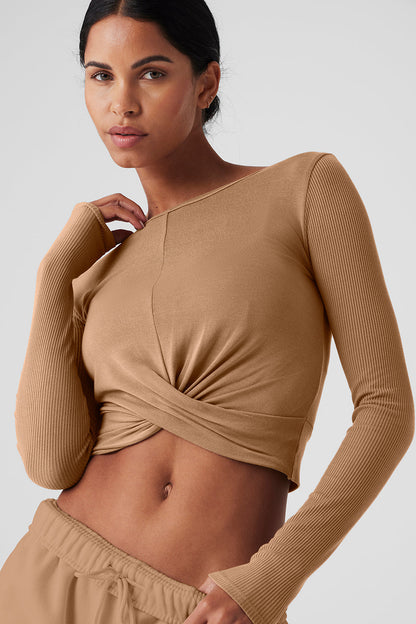 Cover Long Sleeve Top - Toasted Almond