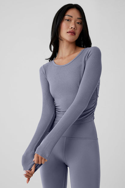 Gather Long Sleeve - Fog