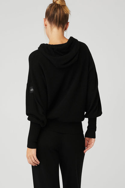 Cashmere Jet Set Hoodie - Black