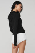 Alosoft Hooded Runner Long Sleeve - Black
