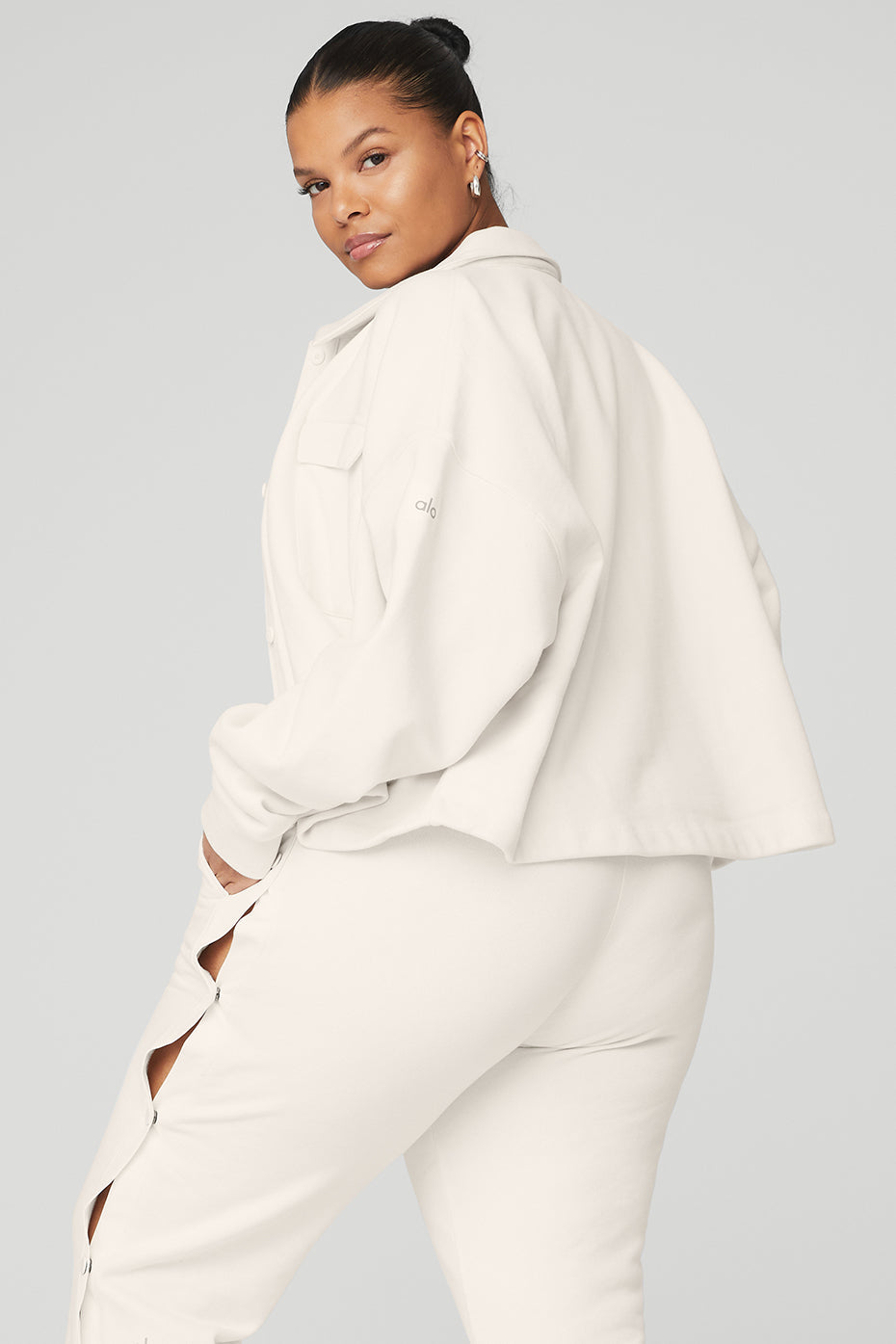 Renown Cropped Button-Up Pullover - Ivory