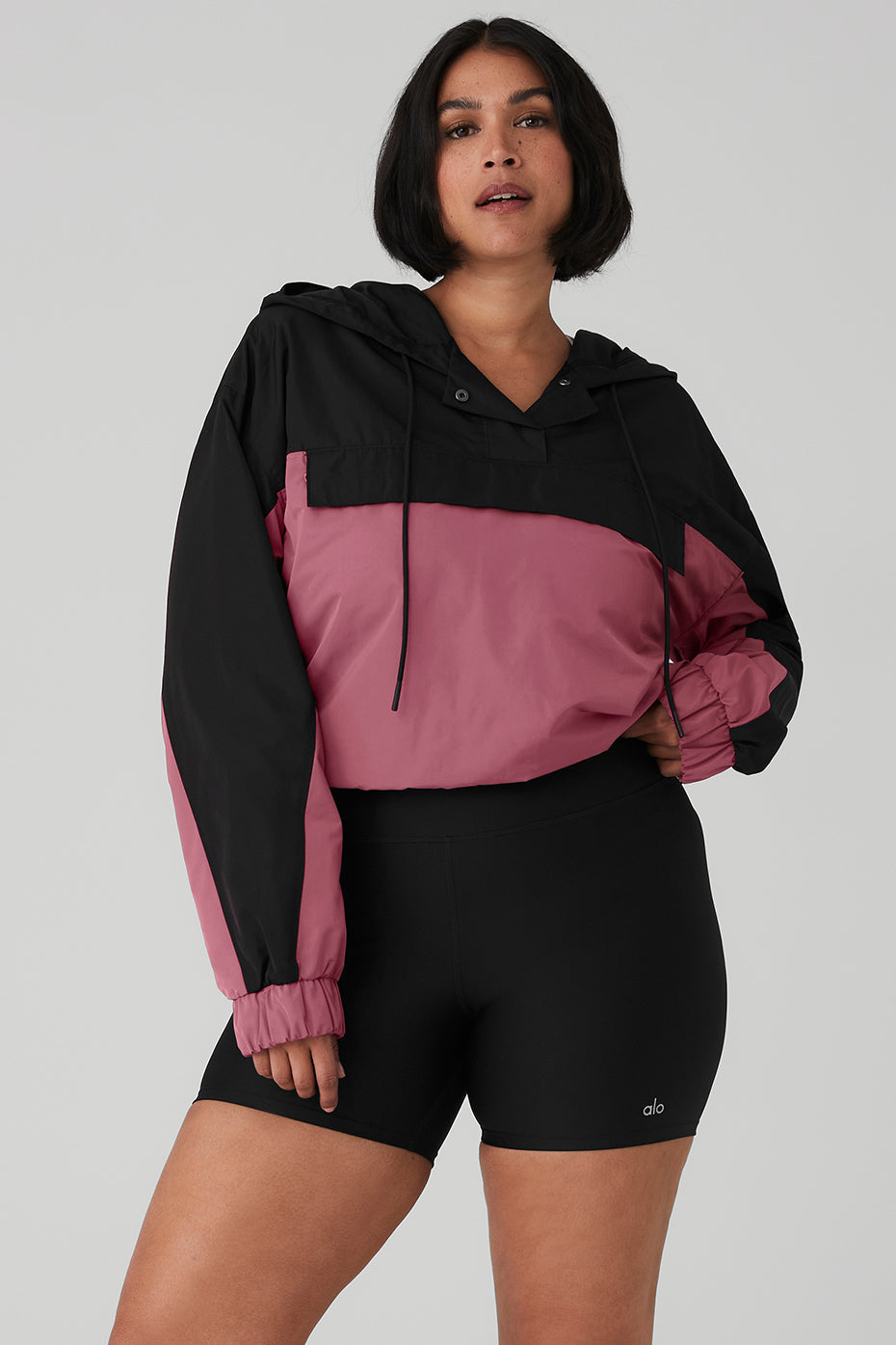 International Anorak Hoodie - Black/Mars Clay