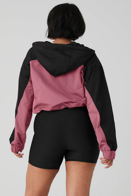 International Anorak Hoodie - Black/Mars Clay