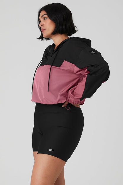 International Anorak Hoodie - Black/Mars Clay