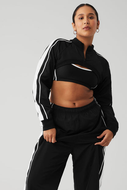 Racetrack Shrug - Black/White