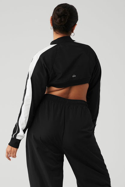 Racetrack Shrug - Black/White