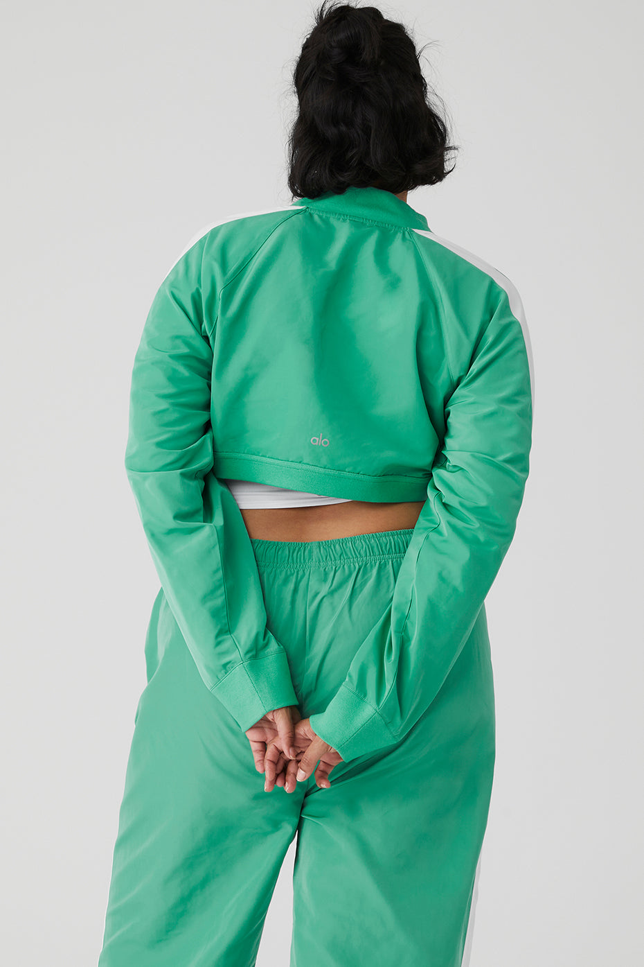 Racetrack Shrug - Lettuce/White