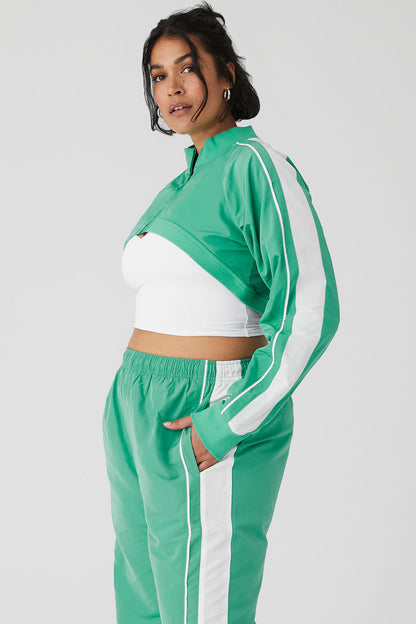 Racetrack Shrug - Lettuce/White