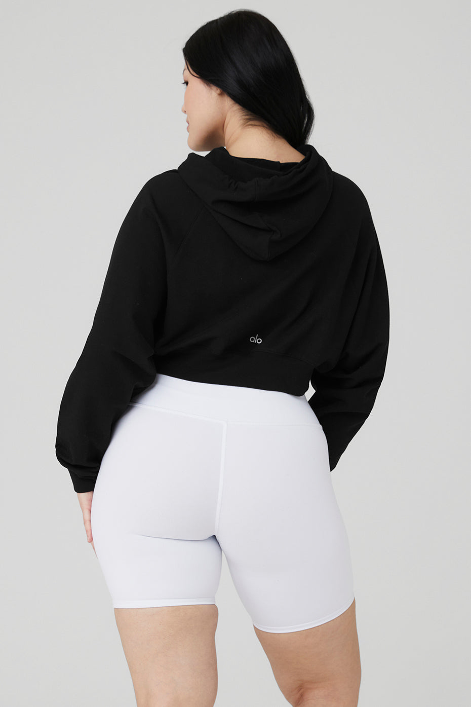 Cropped Double Take Hoodie - Black
