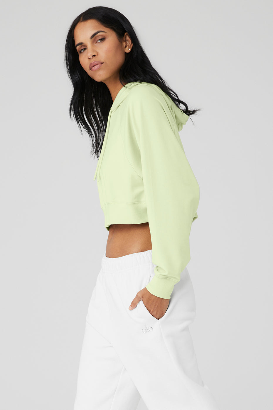 Cropped Double Take Hoodie - Iced Green Tea