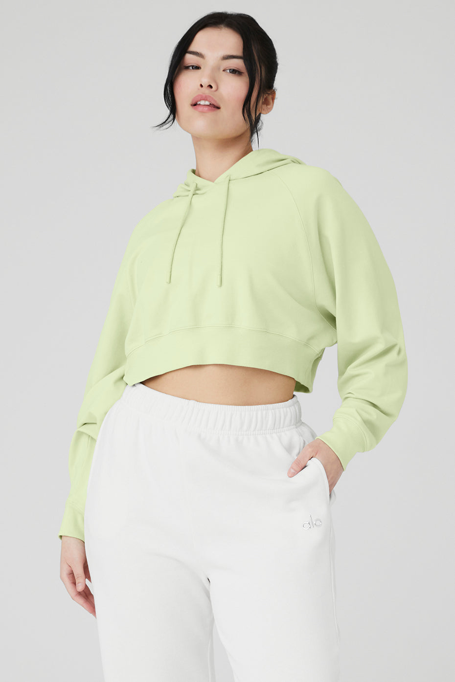 Cropped Double Take Hoodie - Iced Green Tea