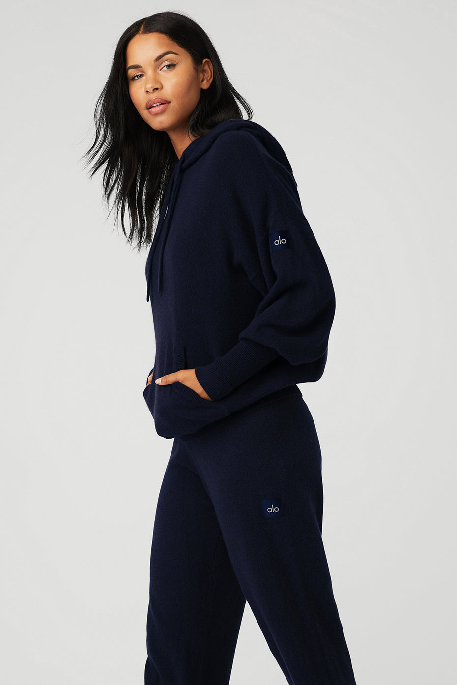 Cashmere Jet Set Hoodie - Navy