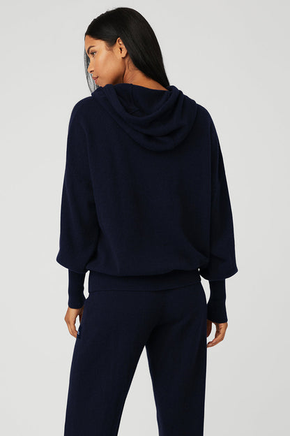 Cashmere Jet Set Hoodie - Navy