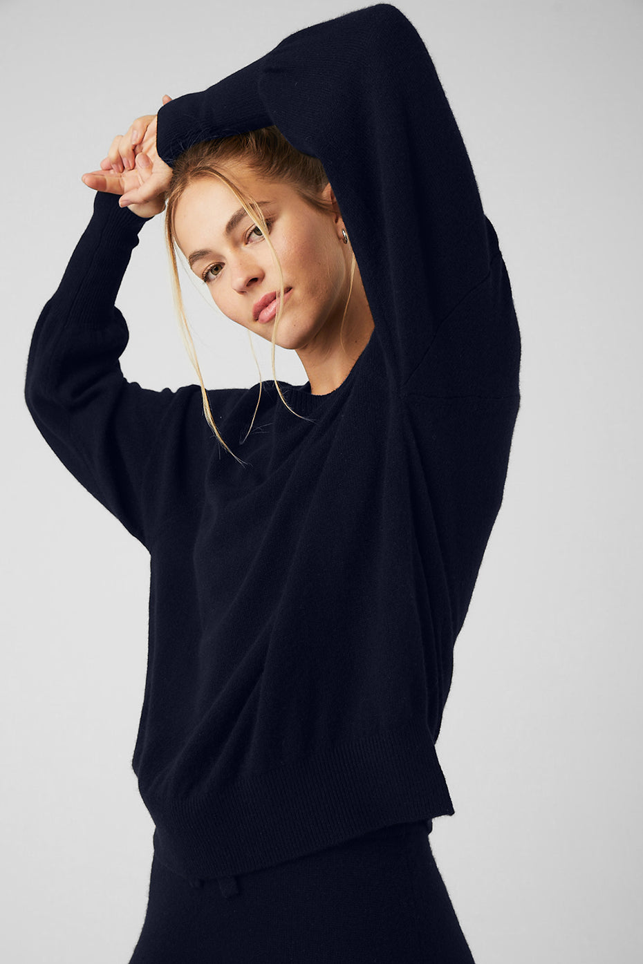 Cashmere Jet Set Crew - Navy