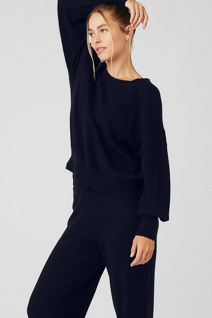 Cashmere Jet Set Crew - Navy