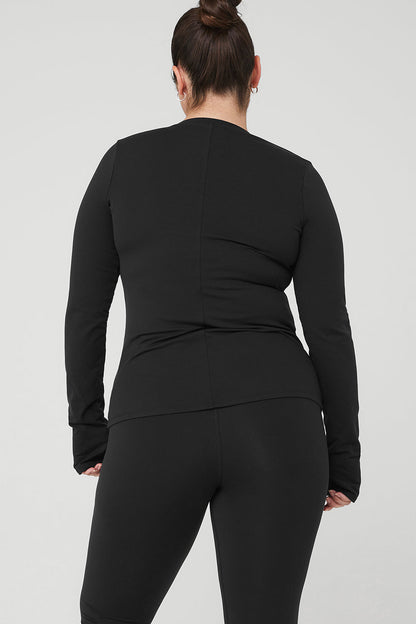 Airbrush Winter Warm Nocturne Long Sleeve - Black