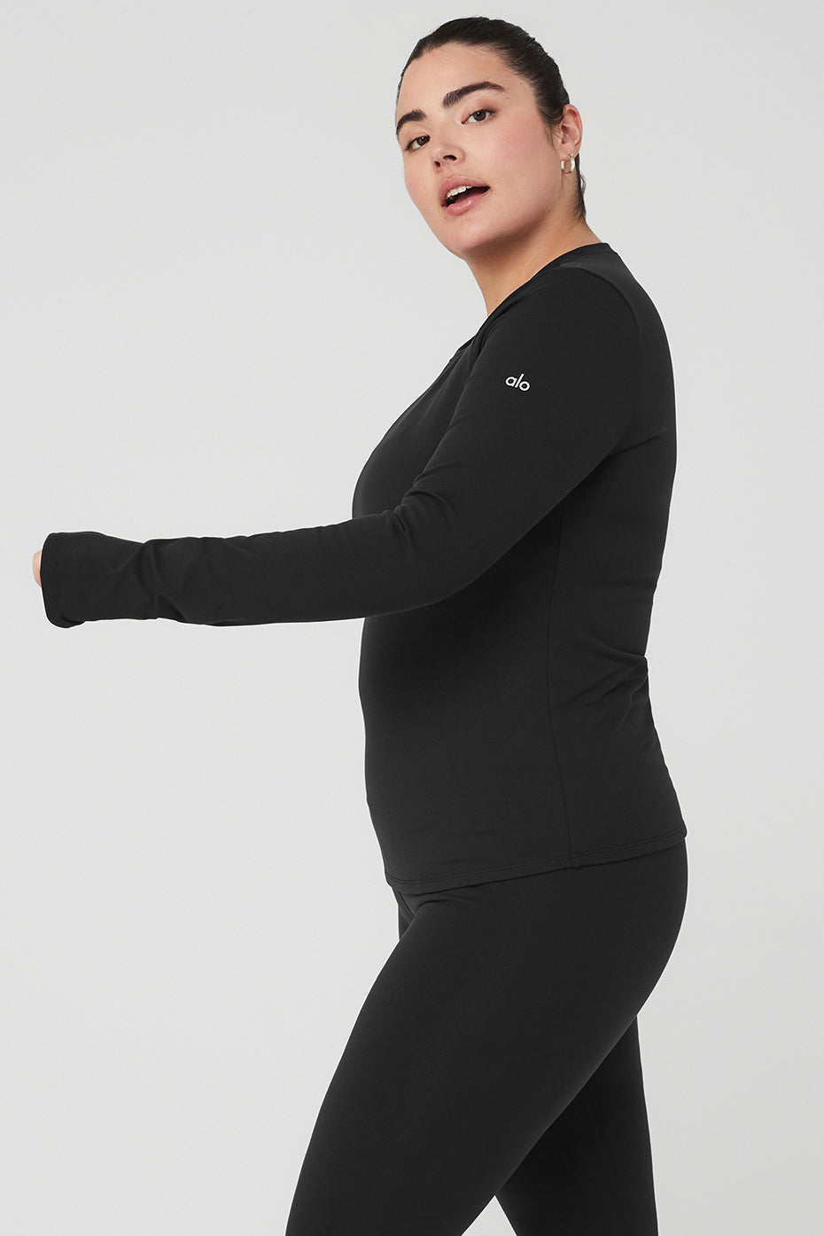 Airbrush Winter Warm Nocturne Long Sleeve - Black