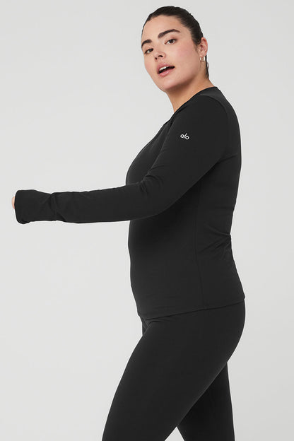 Airbrush Winter Warm Nocturne Long Sleeve - Black