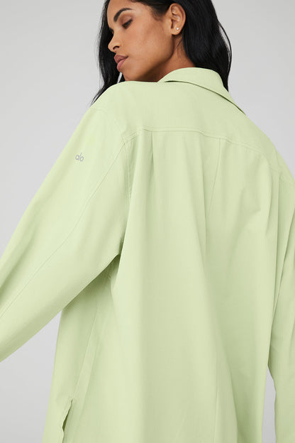 Dreamscape Button Down Long Sleeve - Iced Green Tea