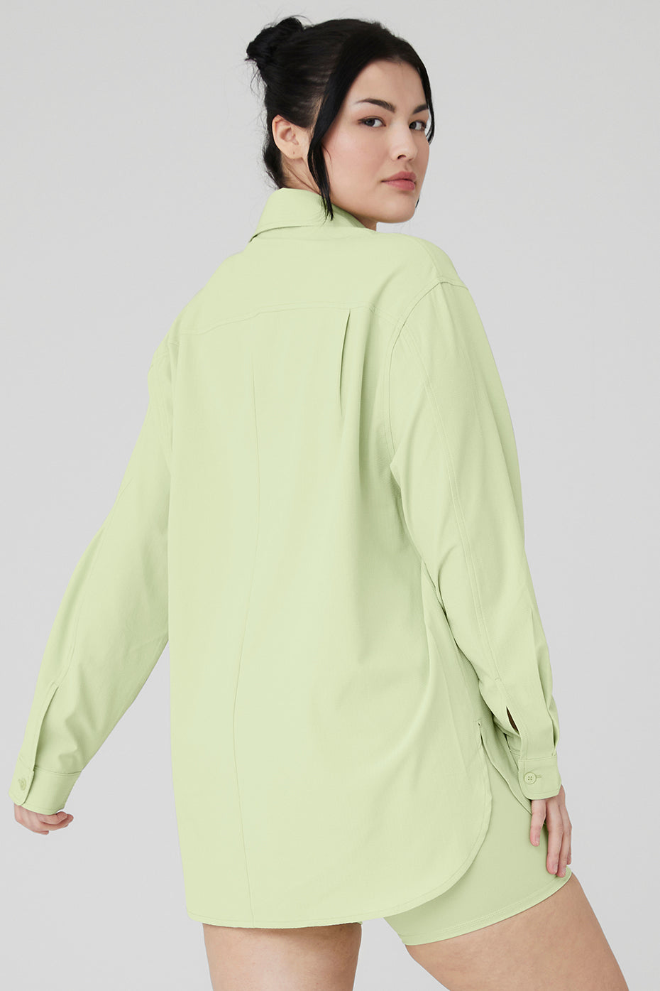 Dreamscape Button Down Long Sleeve - Iced Green Tea
