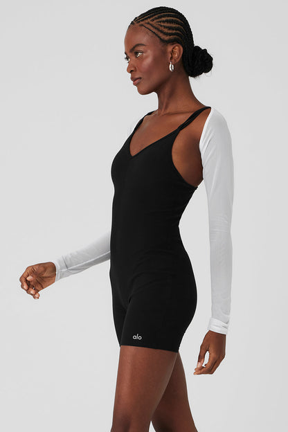 Mesh Heat Wave Shrug - White