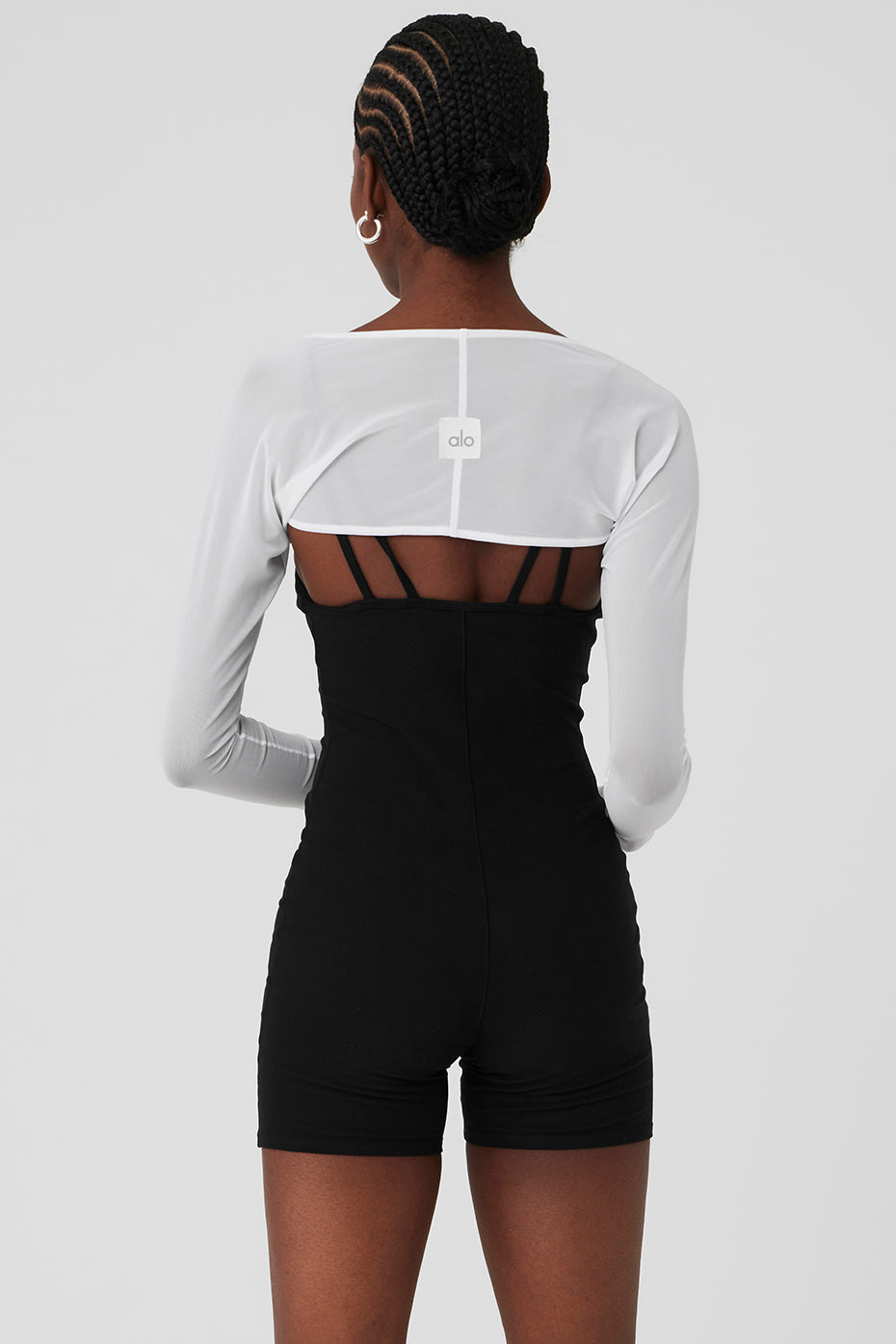 Mesh Heat Wave Shrug - White