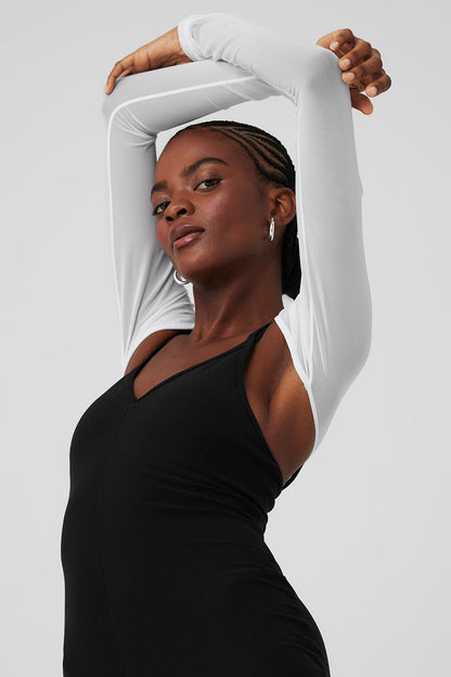 Mesh Heat Wave Shrug - White