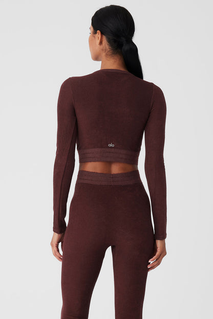 Seamless Luxe Terry Cuddle Coverup - Cherry Cola