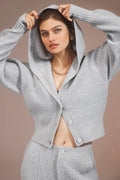 Cashmere Ma Cherie Cardigan - Light Heather Grey