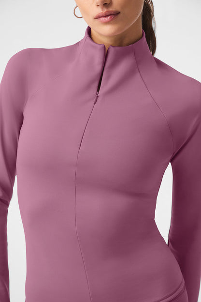 Airlift Winter Warm 1/4 Zip Long Sleeve - Soft Mulberry