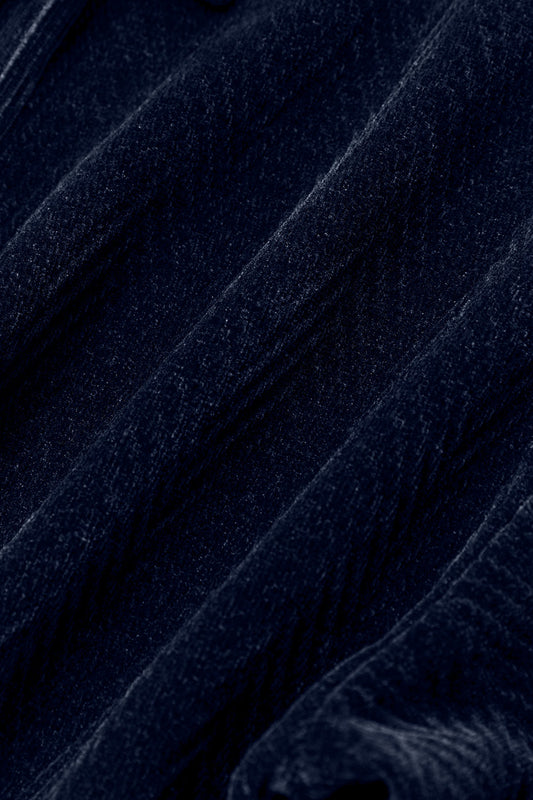 Cropped Cozy Day Full Zip Jacket - Navy