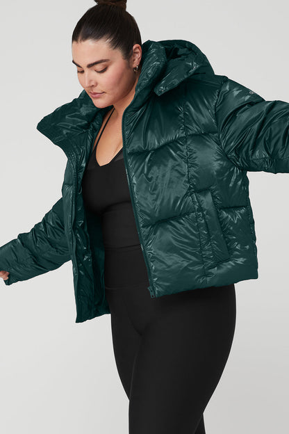 Pearlized Pristine Puffer - Midnight Green