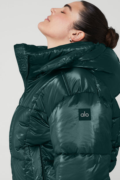 Pearlized Pristine Puffer - Midnight Green