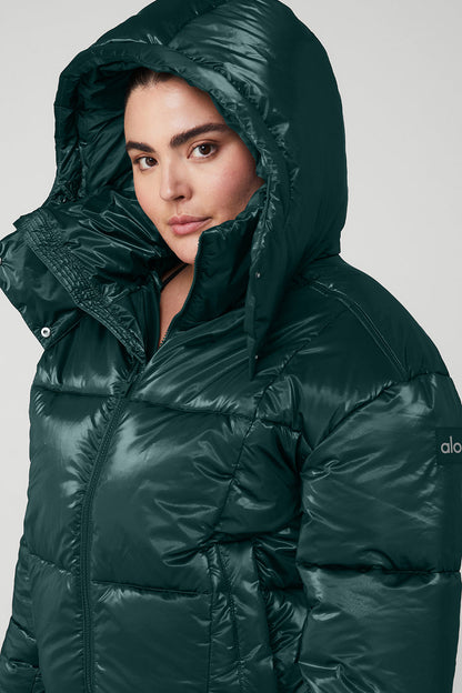 Pearlized Pristine Puffer - Midnight Green