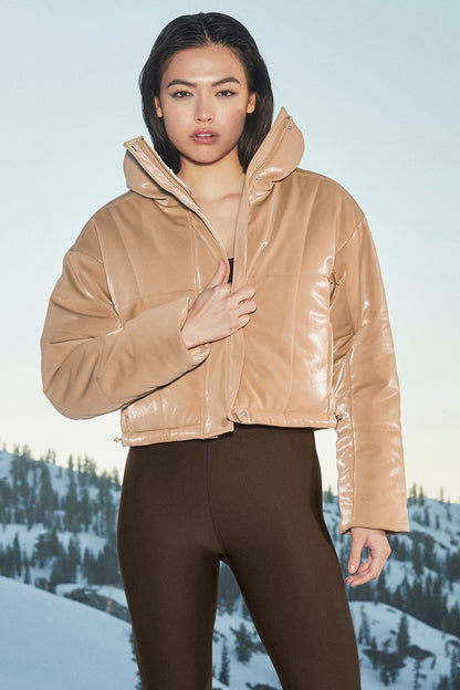 Orion Cropped Puffer - Toasted Almond