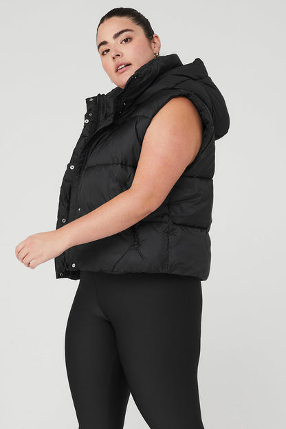 Gold Rush Puffer Vest - Black