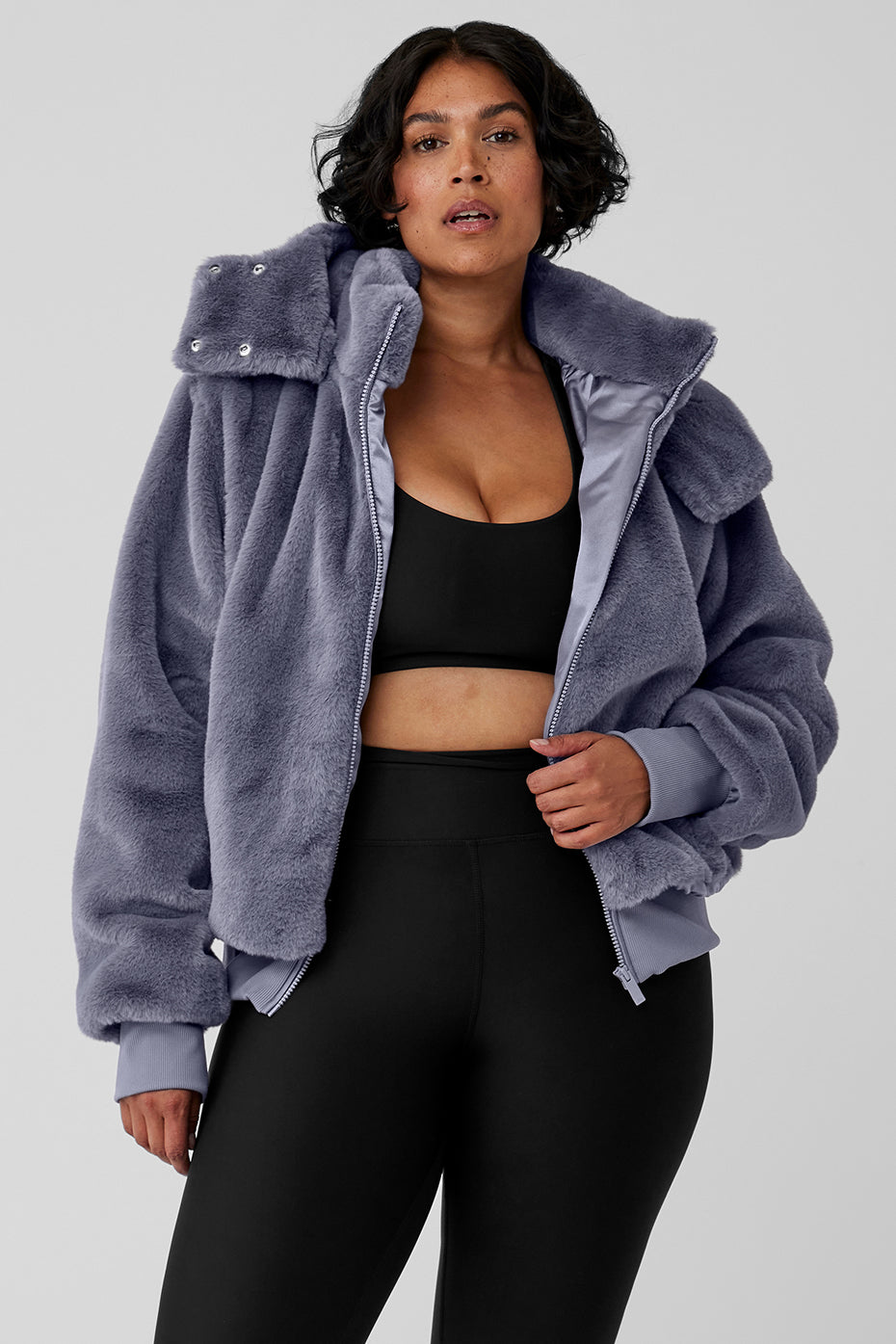 Faux Fur Foxy Jacket - Fog