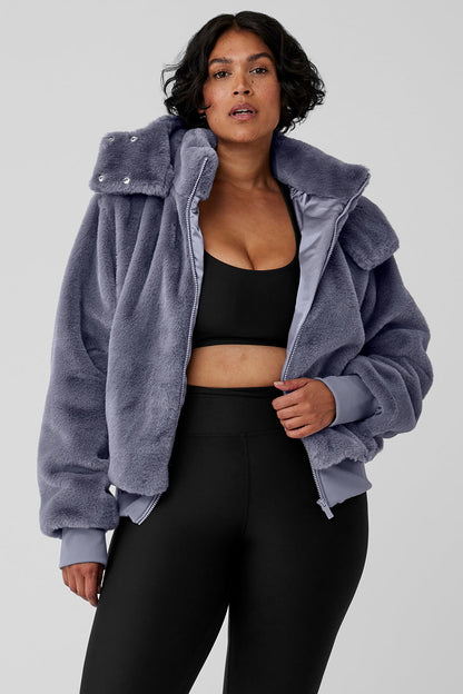 Faux Fur Foxy Jacket - Fog