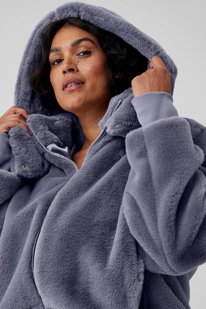 Faux Fur Foxy Jacket - Fog