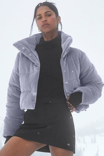 Ribbed Velour Gold Rush Puffer - Fog