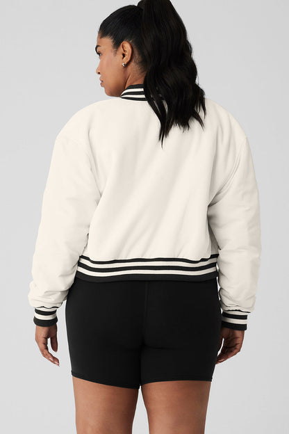 Cropped G.O.A.T Jacket - Ivory