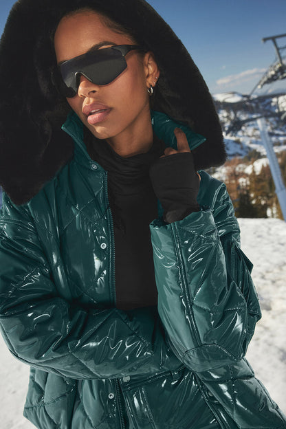 Snomoto Puffer Jacket - Midnight Green