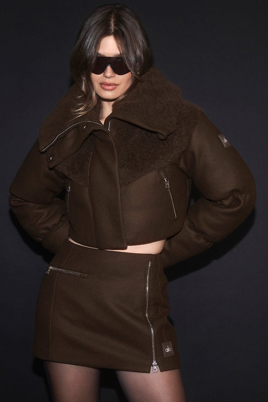 Winter Wool Vendome Micro Puffer - Espresso