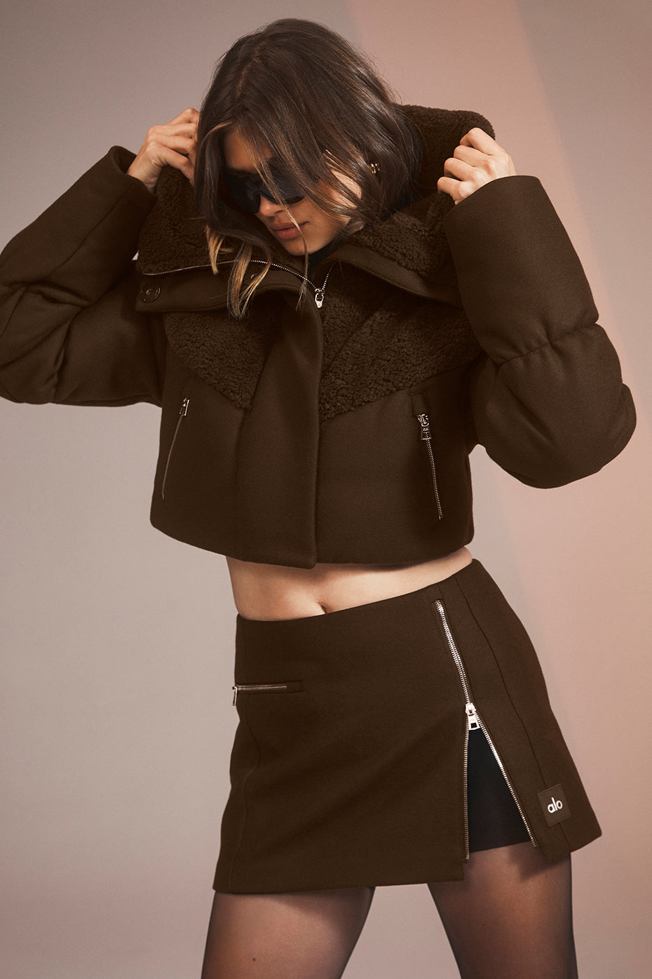 Winter Wool Vendome Micro Puffer - Espresso