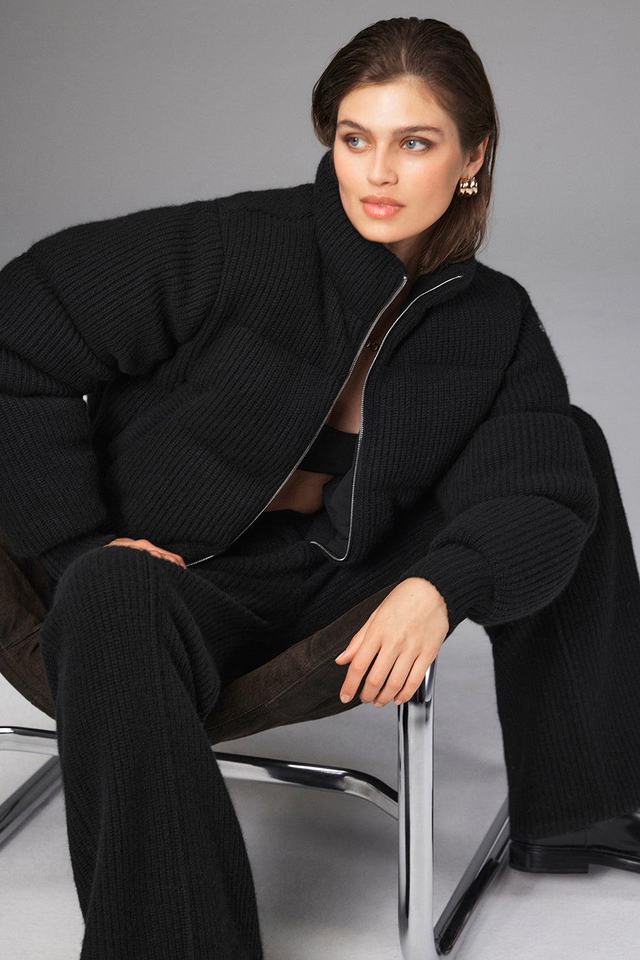 Cashmere Ma Cherie Puffer - Black