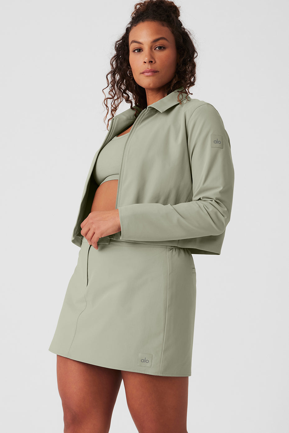 Cropped High Speed Jacket - Limestone