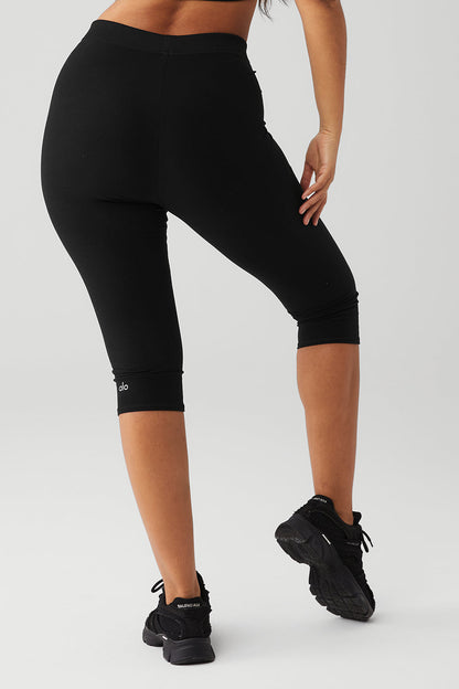 Alosoft High-Waist Iconic 90's Capri - Black